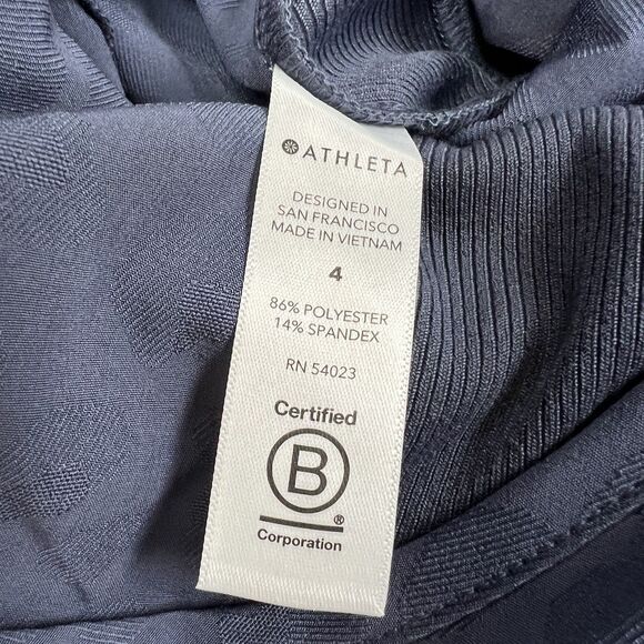 Athleta Brooklyn Textured Jumpsuit Medieval Violet Size 4 #981034 NWT - Picture 9 of 13